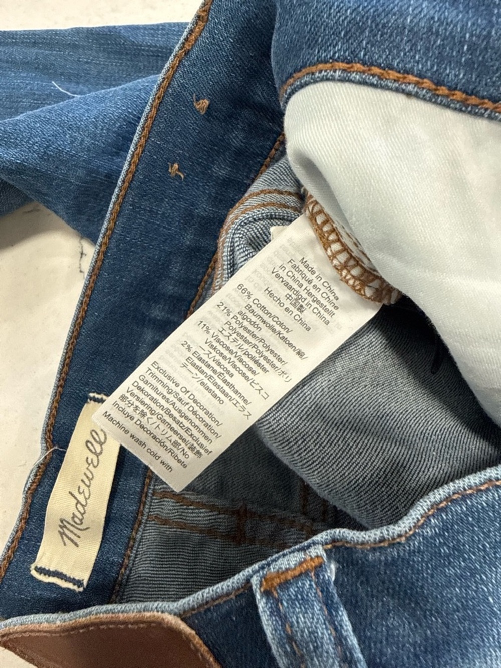 Madewell High Rise Skinny Jeans – Stretch Medium Wash Blue Denim Women’s 24 - Picture 7 of 8
